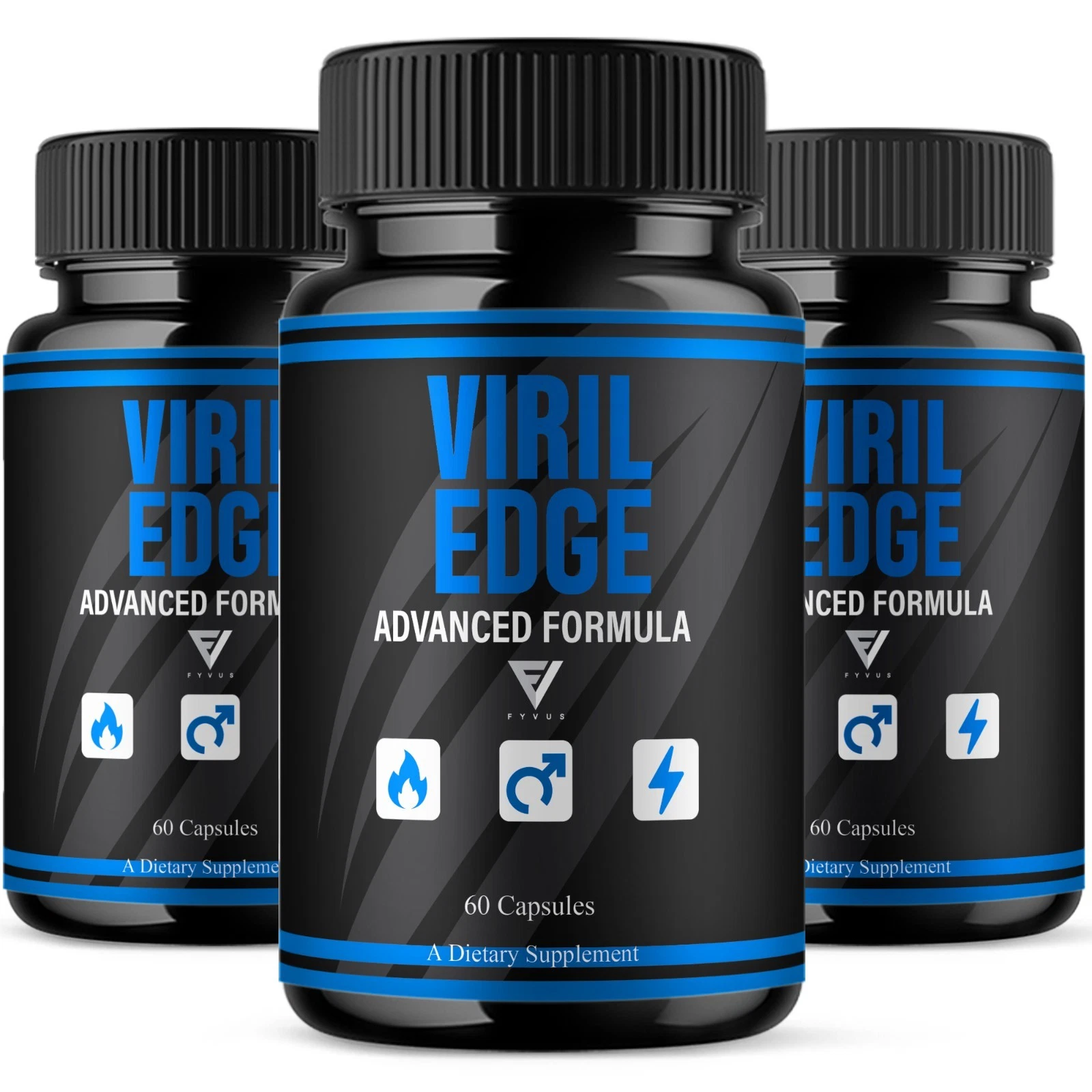 Viril Edge® natural male vitality supplement — 3 bottle pack